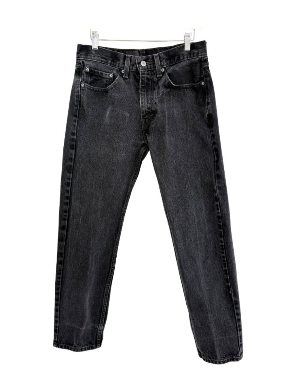 Levi’s Jeans Mens 31x32 505 Regular Black Denim 100% Cotton Non Stretch Straight
